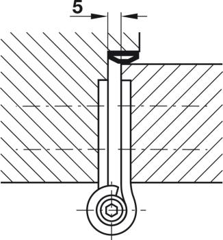 Preview: Federband, SA 180, für ungefälzte Innentüren bis 40/60 kg edelstahl matt